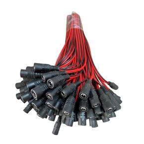 Female DC Power Pigtail Cable 20Pcs,12V 5A DC Connectors for CCTV Security Camera and Lighting Power Adapter (2.1mm x 5.5mm, Real 18AWG)