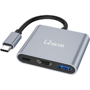USB C to HDMI Adapter, Type C to 4K HDMI Adapter with 100W PD & USB 3.0 Port Multiport Digital AV Converter for MacBook Pro/air, iPad Pro/air, iPhone 15, Tablets, Switch and More USB-C Devices