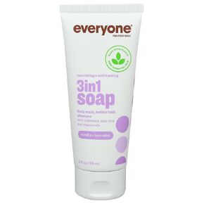 Everyone for Every Body 3-in-1 Soap Travel Size, Body Wash, Bubble Bath, and Shampoo, Vanilla & Lavender, 2 Fl Oz