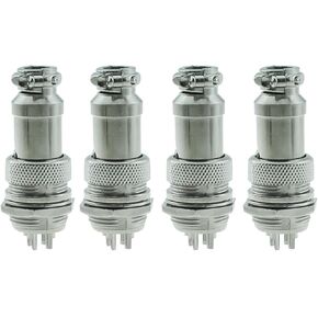 4PCS GX16-4 Aviation Plug and Socket 4 Pin Wire Panel Metal Connector for Aviation Aerospace Light Postal Computer