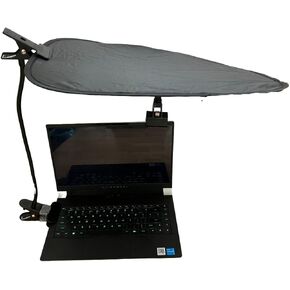laptop sun shade for Working Outside with Clip,17 * 14 inch Flexible & Foldable Cubicle Shade Laptop Sunshade outside