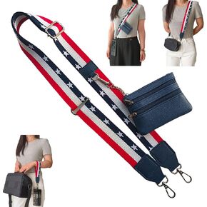 Clip and Go Strap for Phone with Wallet Crossbody,Detachable as Wrist Strap,Phone Strap with Zippered Pouch,Crossbody Strap