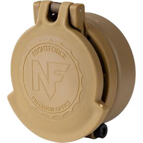 Nightforce Eyepiece Durable Weather-Resistant Spring-Loaded Flip-Up Rotational Lens Caps with Clamp-On Attachment, Dark Earth, NX8 20x, 32x, NXS 15x, 22x, 32x, 42x, SHV 10x, 14x, 20x