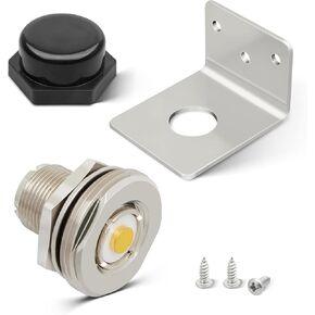 Anina NMO Connector NMO to UHF PL259 Coax Adapter with L Shape Antenna Bracket and Antenna Cover NMO Antenna Mount Cap for VHF/UHF/Ham Radio Mobile Dual Band Antenna 5/8 Inch Mounting Hole