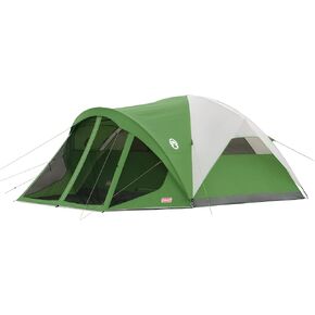 Coleman Evanston Tent with Screen Room, 6/8 Person Weatherproof Tent Sets Up in 15 Mins, Included Rainfly & Carry Bag, Made of PFAS-Free Materials