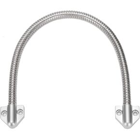 Cyrank Armored Door Cord, Stainless Steel Hoop Power Transfer Door Wire Conduit Flexible Gooseneck Door Cable Protector Access Wire Protector