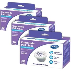 Able2 CareBag Commode Liner (60 Count (Pack of 1))