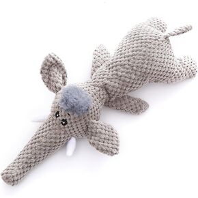 Tough Interactive Chew Toys for Dogs, Plush, Water Resistant, Animal Squeak Toys, Interactive, Cute Animal Design, Durable and Fun (Coyote)