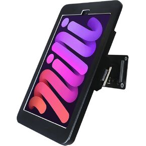 Tablet On Wall Mount Bracket for iPad Mini 6th Gen.8.3-Inch,with Anti Theft Security Lock and Key, Rotate Design Arbitrary Adjustment,Multi Angle,Metal,(Black)