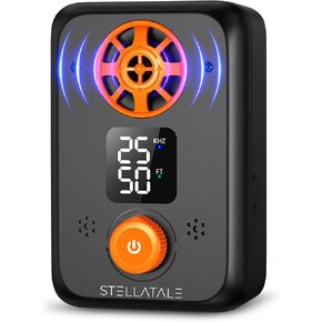 Ultrasonic Dog Barking Silencer, 5 Modes, Rechargeable, 50 Ft Range, Indoor & Outdoor Use, Black and Orange