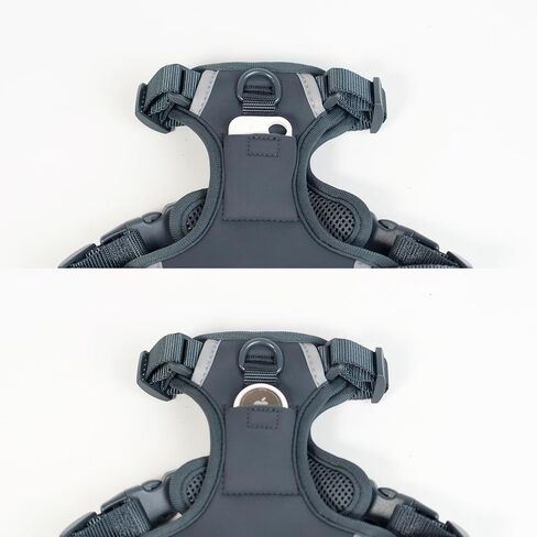 United Pups Dog Harness, Beautiful Reflective Accents, Front Tracker Pocket, No-Choke, All Weather Harness for Small to Large Dogs (Modern Pups Gray, Small) in Kuwait