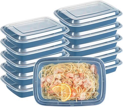 Restaurantware-Asporto 38 Ounce Take Out Containers, 50 Food Containers With Lids - Microwavable, Disposable, White Plastic To Go Food Containers, No BPA, For Take Out And Delivery in Saudi Arabia