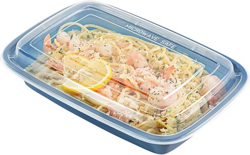 Restaurantware-Asporto 38 Ounce Take Out Containers, 50 Food Containers With Lids - Microwavable, Disposable, White Plastic To Go Food Containers, No BPA, For Take Out And Delivery in Saudi Arabia
