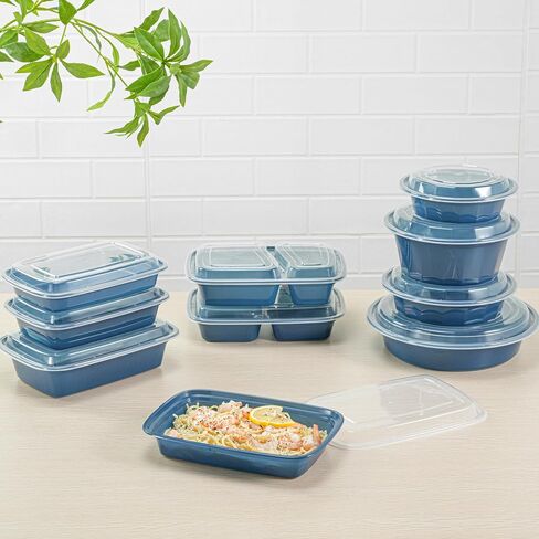 Restaurantware-Asporto 38 Ounce Take Out Containers, 50 Food Containers With Lids - Microwavable, Disposable, White Plastic To Go Food Containers, No BPA, For Take Out And Delivery in Saudi Arabia
