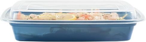 Restaurantware-Asporto 38 Ounce Take Out Containers, 50 Food Containers With Lids - Microwavable, Disposable, White Plastic To Go Food Containers, No BPA, For Take Out And Delivery in Saudi Arabia