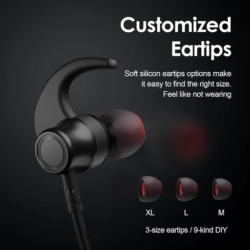 Bluetooth Headphones, 150H Playtime Wireless Bluetooth Earbuds with Earhooks, w/Mic in-Ear Magnetic Neckband Earphone, IPX7 Sweatproof Deep Bass Headset for Home, Traveling, Outdoor, Business Trips in Kuwait