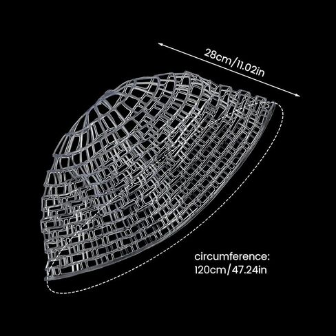 شبكة هبوط لصيد الأسماك من PXRJE، شبكة مطاطية ناعمة لصيد الأسماك وإطلاقها، حقيبة بديلة من المطاط الشفاف قابلة للطي (الحجم: L) in Kuwait