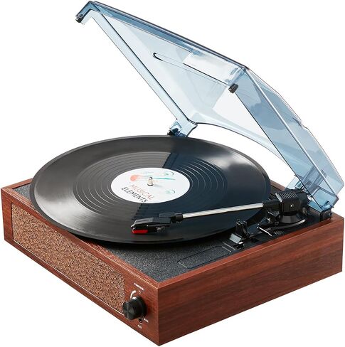 VEVOR Vinyl Record Player, with Built-in 5W Speaker, Belt Driven Turntable Player,Support 33/45/78 RPM Bluetooth Aux in RCA Output, for 7/10 /12 in Vinyl Records in Saudi Arabia