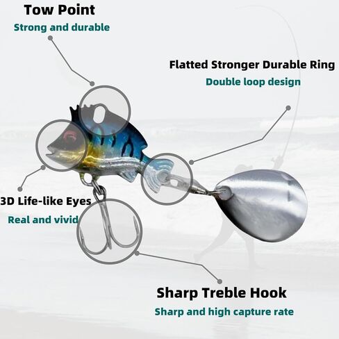 Bestac Metal VIB Fishing Lure Sinking Lure Fishing Spoon Lures Hard Bait for Bass and Trou 16G in Saudi Arabia