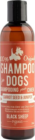 All-Plant Dog Shampoo - Oil Balancing and Deshedding for Dry or Oily Dog Skin - by Black Sheep Organics Made in Canada in Saudi Arabia