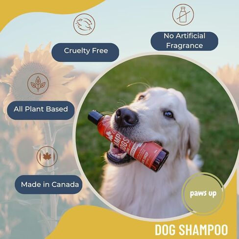 All-Plant Dog Shampoo - Oil Balancing and Deshedding for Dry or Oily Dog Skin - by Black Sheep Organics Made in Canada in Saudi Arabia