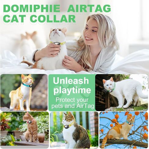 طوق القطط Airtag - طوق القطط المنفصل مع أجراس، تصميم مضيء وعاكس، طوق قطط خفيف الوزن لعلامة Apple Air، حامل تعقب GPS مخفي مقاوم للماء للقطط والقطط [أصفر S] in Saudi Arabia