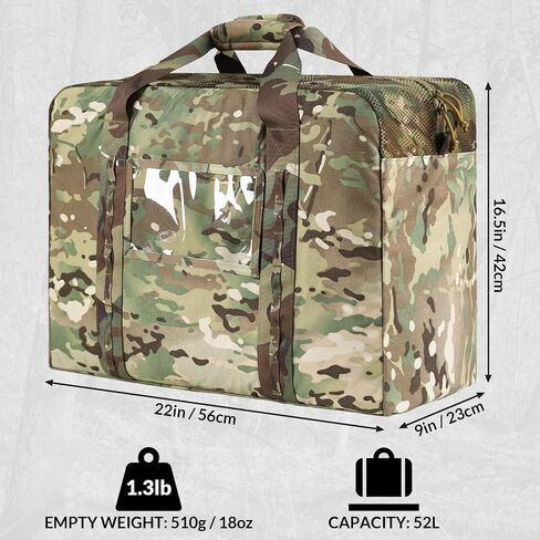 Military Duffle Bag, 52L Heavy Duty Extra Large Army Duffle Bag, Tactical Duffle Bag for Shooting Camping Hiking Traveling Stealth Survival & More (CP Camo) in Saudi Arabia