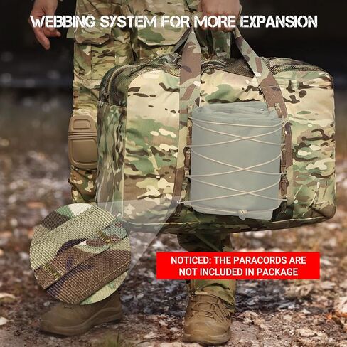 Military Duffle Bag, 52L Heavy Duty Extra Large Army Duffle Bag, Tactical Duffle Bag for Shooting Camping Hiking Traveling Stealth Survival & More (CP Camo) in Saudi Arabia