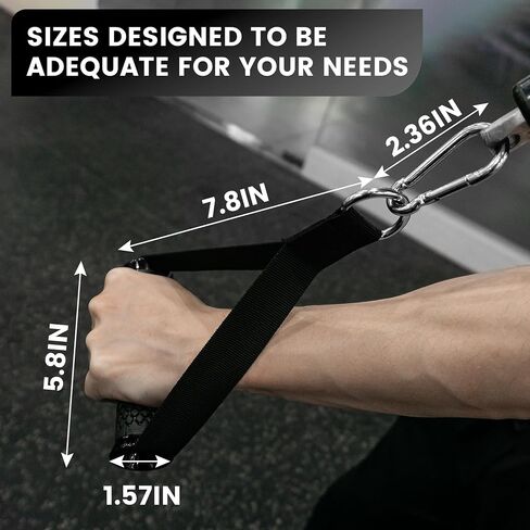 Ultra Heavy Duty Exercise Handles, Cable Handles Gym Equipment Attachment, Double D-Ring Grips, Encrypted Webbing, Blue Edge Design Non-Slip Comfort Grips in Saudi Arabia