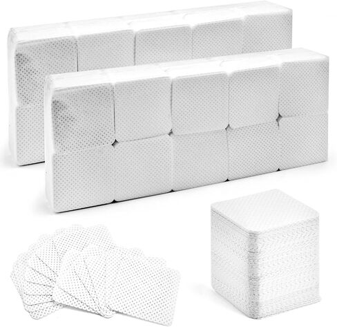 1080 PCS Lint Free Nail Wipes With Case Package, Non-Woven Nail Polish Remover Pads - Soft Lint Free Wipes, Nail Wipes for Gel Nails Lint Free - DIY Nail Salon Supplies in Kuwait