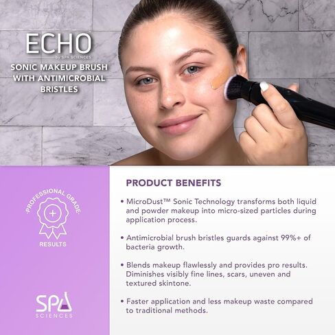 Spa Sciences ECHO - Makeup Brush for Flawless Blending, Contouring, Highlight & Airbrush Finish - 3 Speeds - Rechargeable in Saudi Arabia