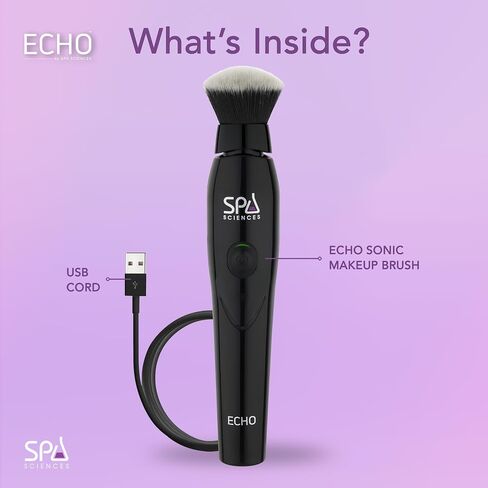 Spa Sciences ECHO - Makeup Brush for Flawless Blending, Contouring, Highlight & Airbrush Finish - 3 Speeds - Rechargeable in Saudi Arabia