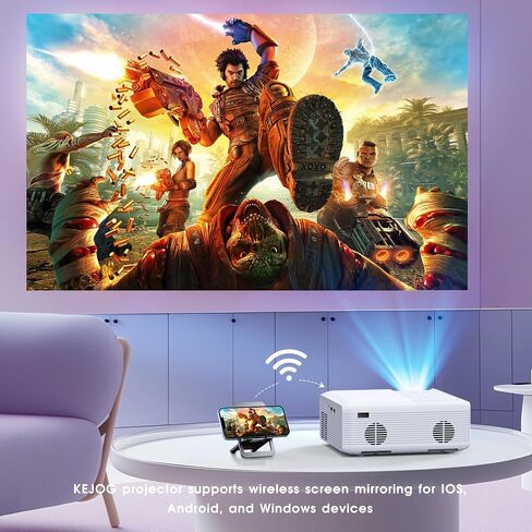 Projector,Mini Projector with Two-way Bluetooth, Full HD 1080P Portable Video Projector,300"Screen Projector&4K Projector &12000 LM Projector ,Movie Projector Compatible with HDMI/USB/Smartphone in Saudi Arabia