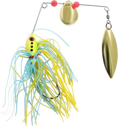 6 pcs Premium Spinnerbait Fishing Lures Kit Hard Metal Multicolor Buzzbait Spinner Baits Jigs Freshwater and Saltwater Fishing for Bass Trout Pike Salmon in Saudi Arabia