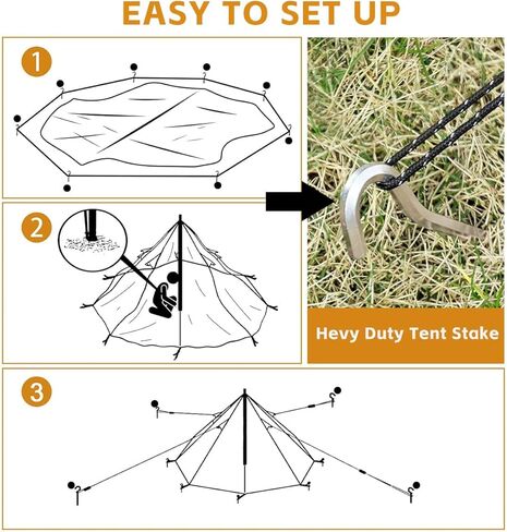 Camping Hot Tent with Wood Stove Jack Winter Teepee Tent 4 Season Backpacking Tent for Survival Hunting Military Fishing in Kuwait