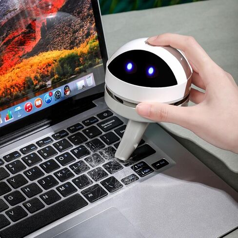 Mini Desktop Vacuum Cleaner, Cute Table Dust Vacuum Cleaner with Vacuum Nozzle Cleaning Brush, Portable Keyboard Cleaning Tool for Cleaning Eraser Crumbs, Dust, Crumbs, Computer, Keyboard, Car in Saudi Arabia
