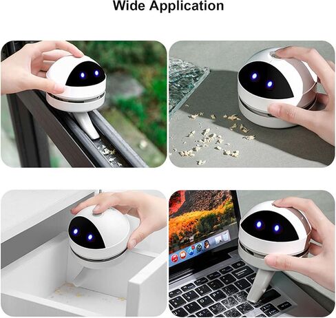 Mini Desktop Vacuum Cleaner, Cute Table Dust Vacuum Cleaner with Vacuum Nozzle Cleaning Brush, Portable Keyboard Cleaning Tool for Cleaning Eraser Crumbs, Dust, Crumbs, Computer, Keyboard, Car in Saudi Arabia