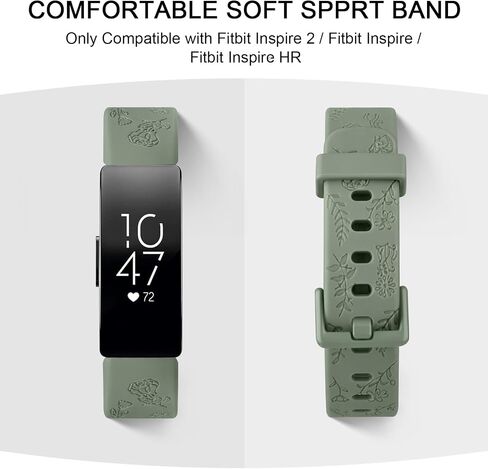 6 قطع من الأربطة المنقوشة بالزهور المتوافقة مع سوار Fitbit Inspire 2 للنساء والرجال، حزام بديل من السيليكون الناعم المسامي لتتبع اللياقة البدنية Fitbit Inspire 2 / Inspire HR/Inspire/Ace 2 in Saudi Arabia