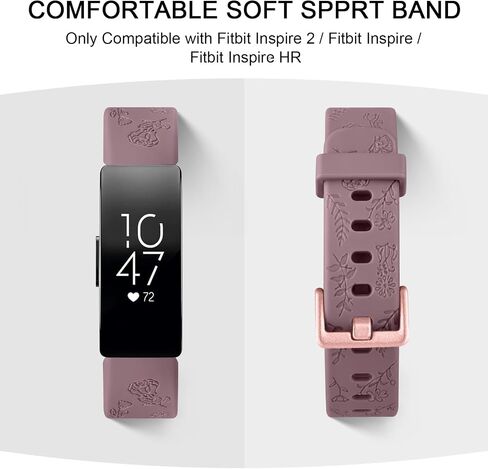 6 قطع من الأربطة المنقوشة بالزهور المتوافقة مع سوار Fitbit Inspire 2 للنساء والرجال، حزام بديل من السيليكون الناعم المسامي لتتبع اللياقة البدنية Fitbit Inspire 2 / Inspire HR/Inspire/Ace 2 in Saudi Arabia