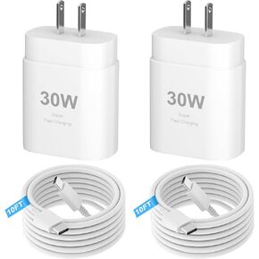 iPhone 15 Pro Max Charger 30W USB C iPhone 15 Charger Block Fast Charging with 10FT Long Type C Cord Cable for iPhone 15/15 Pro/15 Pro Max/15 Plus, iPad Pro/Mini/Air, Samsung Galaxy S24/S23/S22 Ultra