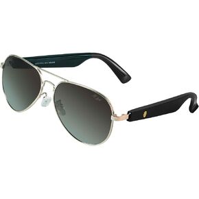 New Smart Bluetooth Sunglasses for Men, 5.3 Android Siri Touch, Wireless Map and Voice Assistant with Speakers, 120H SB, Brown Aviator