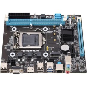 H81 Gaming Motherboard, LGA 1150 Micro ATX PC Motherboard, Channel DDR3 M.2 NVMe NGFF SATA 6Gb s PCIe Slot Support for Core I3 I5 I7 for E3 V3 for G Series