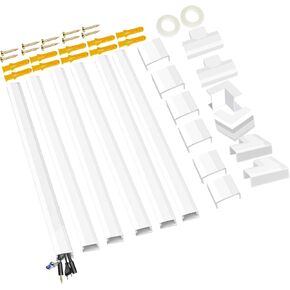 Cord Hider,94.5 Inch Cable Covers for Cords on Wall,Large Cord Hider for Wall Mount TV,Wire Hiders for TV on Wall,Easy Management & Organizer Cable,6X W1.18 H0.51 Inch (White)