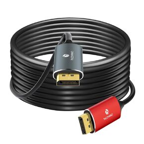 8K DisplayPort Optic Fiber Cable 30FT, DP to DP 1.4 Cable 8K@30Hz 4K@120Hz/144Hz, 2K@165Hz/240Hz, 1080P@240Hz, 32.4 Gbps Support HDR, G-Sync FreeSync for Laptop PC TV Gaming Monitor