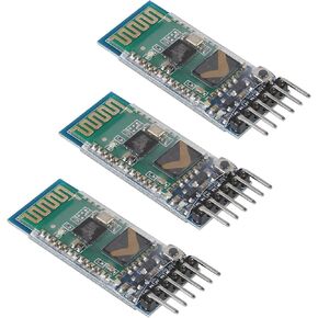 3pcs HC-05 Wireless Bluetooth Modules RF Wireless Bluetooth Transceiver Master Slave Integrated 6 Pin Wireless Serial Port Communication BT Module for Arduino