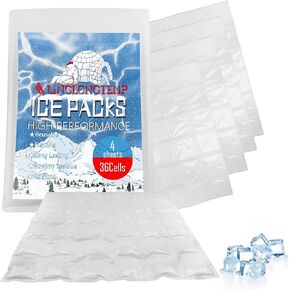 Ice Packs for Lunch & Shipping, Reusable Dry Ice Packs with Flexible Ice Pack Sheets,Leakproof and Long-Lasting, Ice Mat Cube Sheets for Food Fresh and Beverages Cold