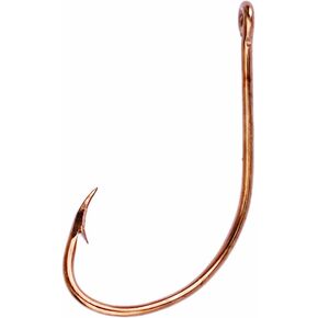 Eagle Claw Lazer Sharp Plain Shank Wide Bend Offset, Bronze, One Size (L042FH-6)
