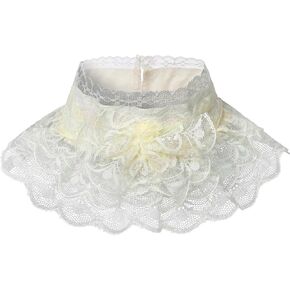 GRACEART Ruffled Detachable Collar Elizabethan Victorian Neck Ruff