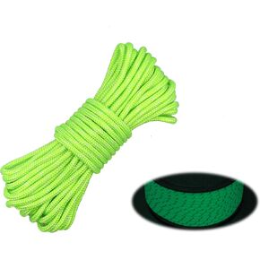 Outdoor Camping Luminous Rope Tent Rope Wind Rope Bold High Strength Nail Rope Canopy Fixed Wind Rope Total Length 32.8FT
