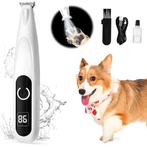 ZOOS ترقية ماكينة تشذيب مخالب الكلاب مع ضوء LED، ماكينة تشذيب شعر المخالب الكهربائية للكلاب، ضوضاء منخفضة، شاشة LED كبيرة، ماكينة تشذيب وسادة مخالب الحيوانات الأليفة الصغيرة اللاسلكية للكلاب والقطط وتشذيب الكفوف والعينين والأذنين والوجه والردف in Kuwait